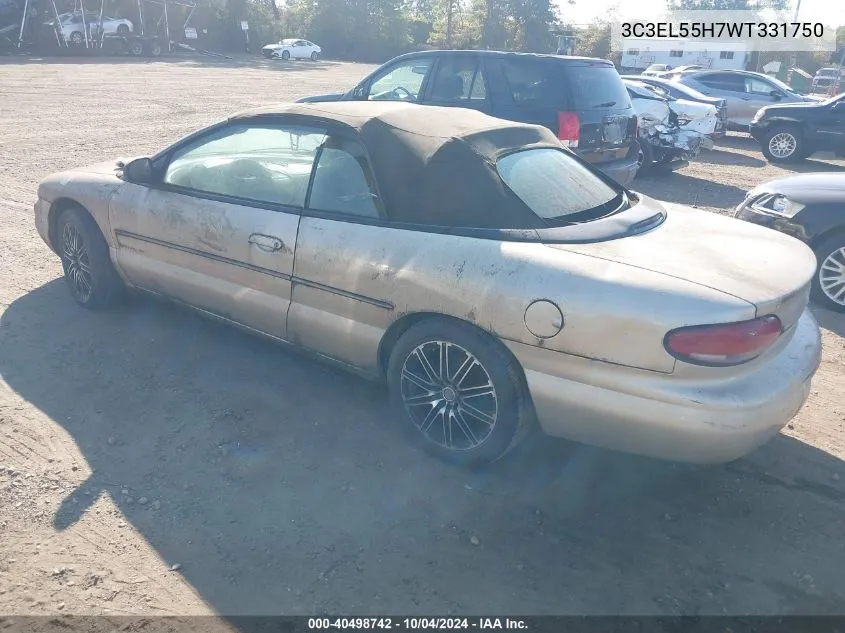 3C3EL55H7WT331750 1998 Chrysler Sebring Jxi