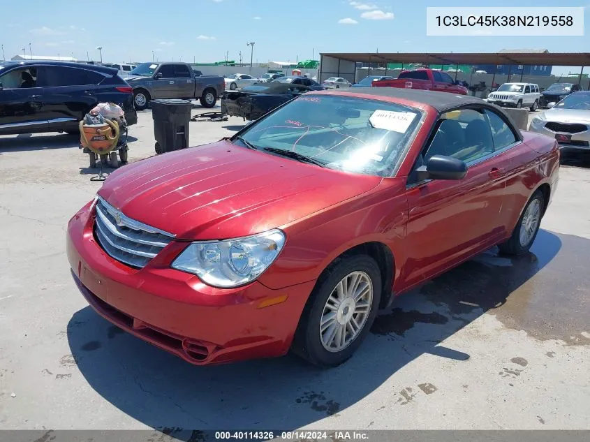 1C3LC45K38N219558 2008 Chrysler Sebring Lx