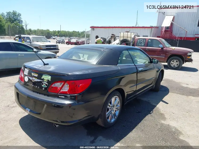 2008 Chrysler Sebring Limited VIN: 1C3LC65MX8N124721 Lot: 45225498