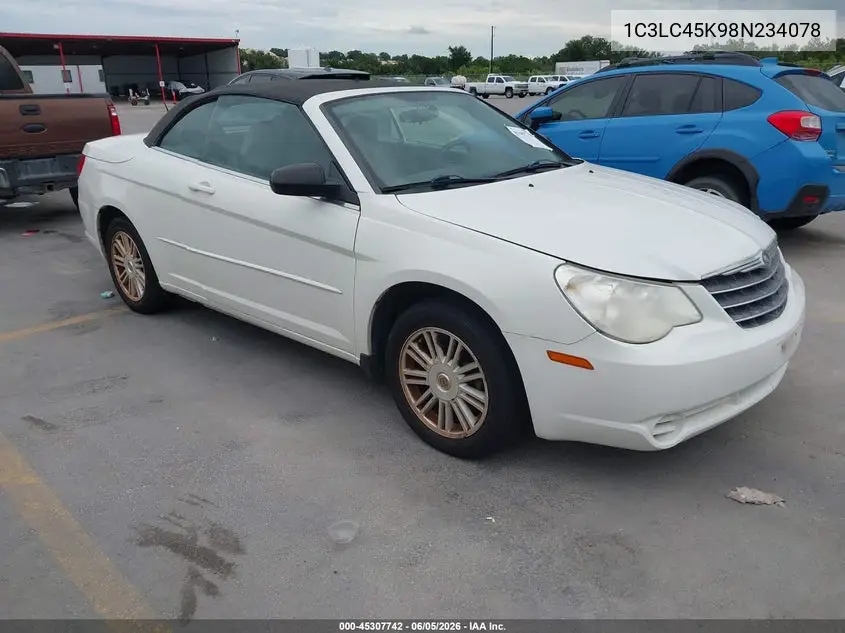 2008 Chrysler Sebring Lx VIN: 1C3LC45K98N234078 Lot: 45307742