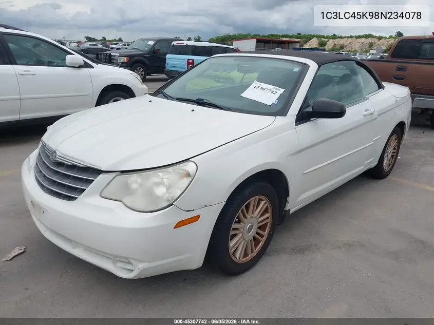 2008 Chrysler Sebring Lx VIN: 1C3LC45K98N234078 Lot: 45307742