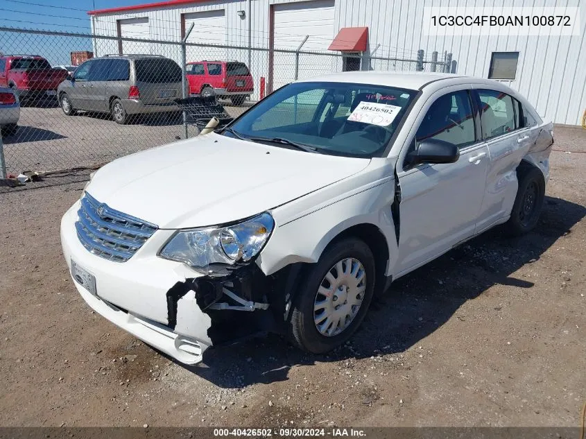 1C3CC4FB0AN100872 2010 Chrysler Sebring Touring