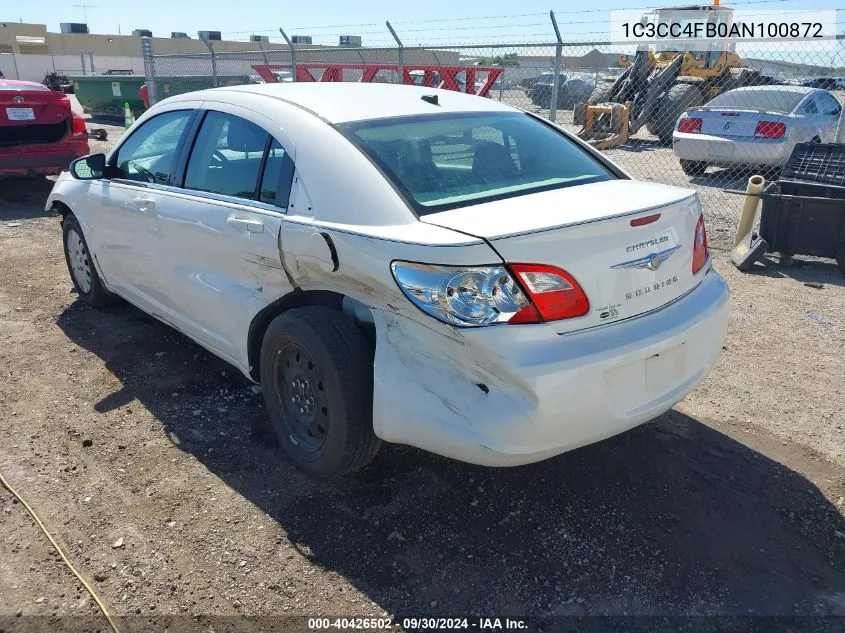 1C3CC4FB0AN100872 2010 Chrysler Sebring Touring