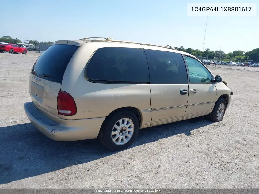 1999 Chrysler Town & Country Limited VIN: 1C4GP64L1XB801617 Lot: 39445909