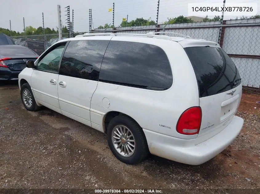 1999 Chrysler Town & Country Limited VIN: 1C4GP64LXXB778726 Lot: 39978304