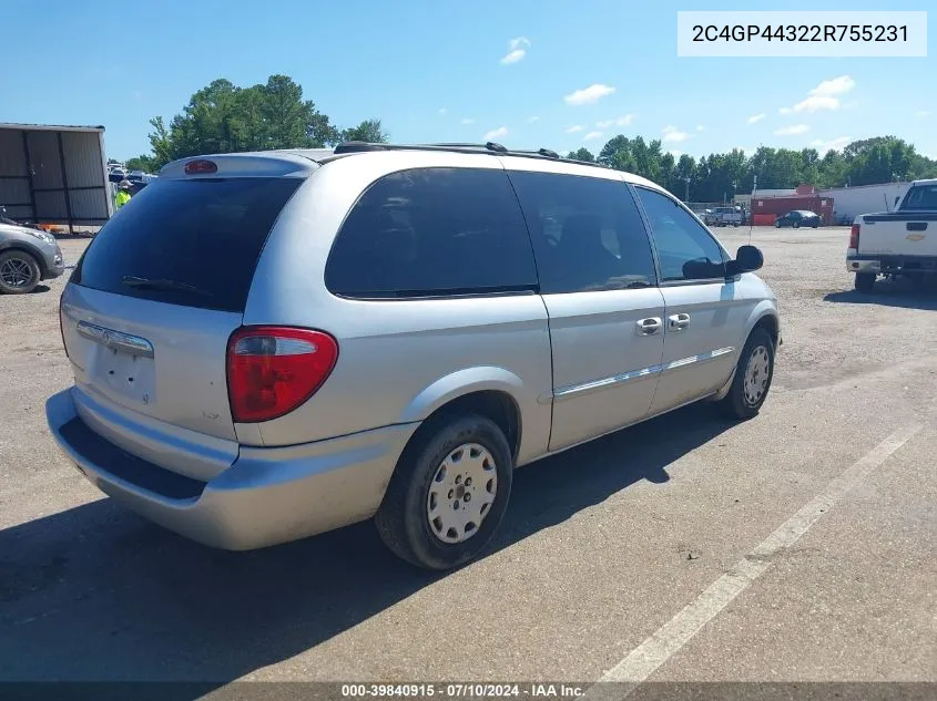 2C4GP44322R755231 2002 Chrysler Town & Country Lx