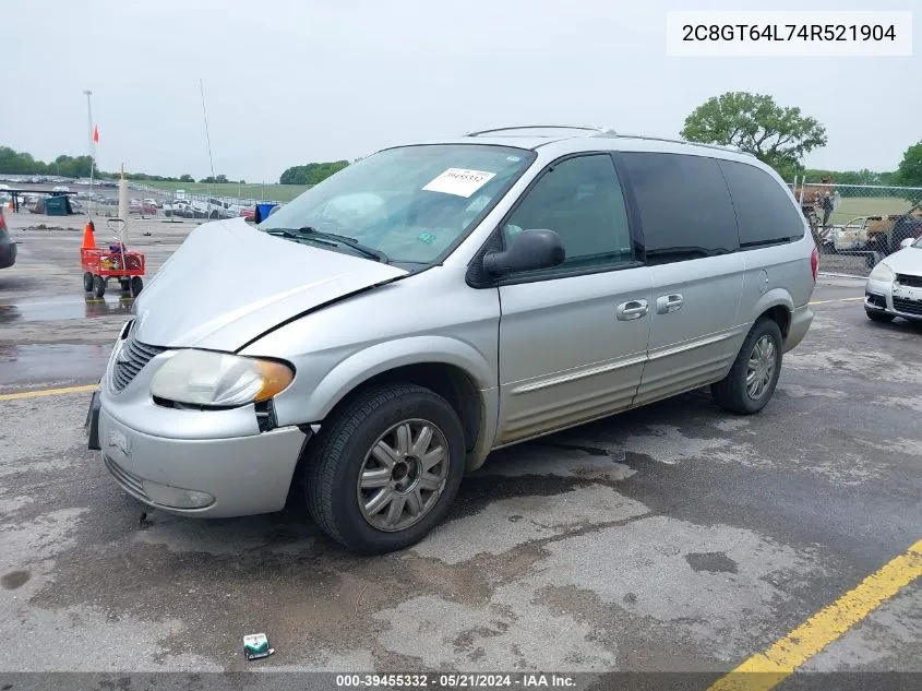 2004 Chrysler Town & Country Limited VIN: 2C8GT64L74R521904 Lot: 39455332