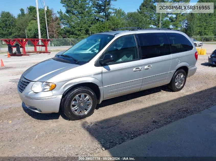 2C8GP64LX5R316955 2005 Chrysler Town & Country Limited