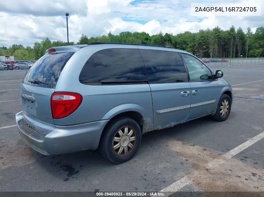 2006 Chrysler Town & Country Touring VIN: 2A4GP54L16R724705 Lot: 39485923