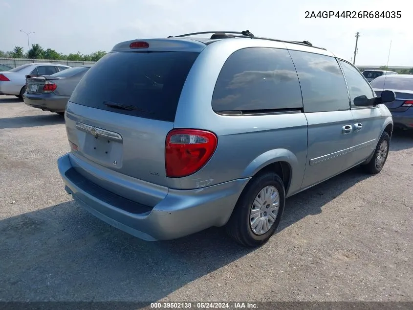 2006 Chrysler Town & Country Lx VIN: 2A4GP44R26R684035 Lot: 39502138