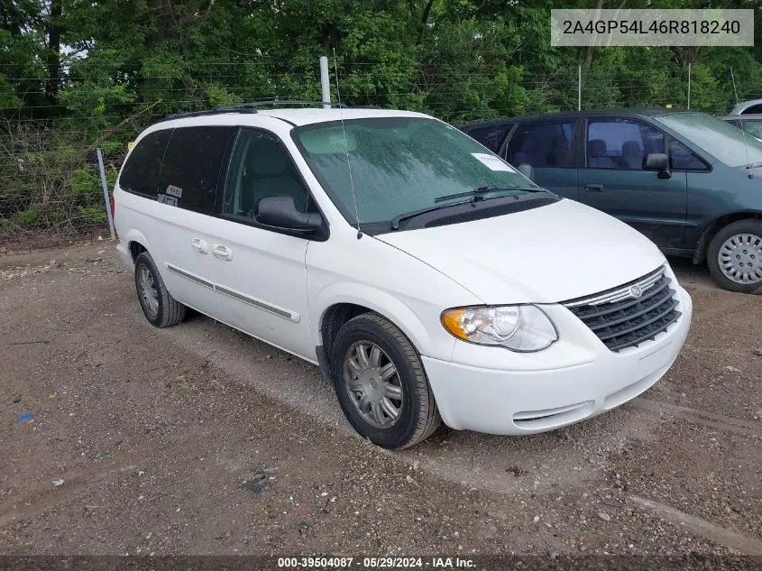 2006 Chrysler Town & Country Touring VIN: 2A4GP54L46R818240 Lot: 39504087