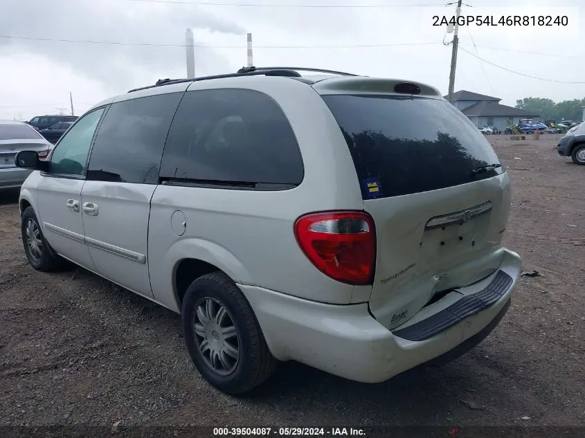 2006 Chrysler Town & Country Touring VIN: 2A4GP54L46R818240 Lot: 39504087