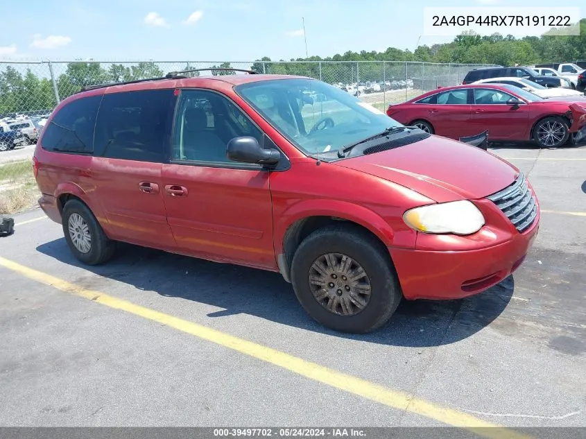 2007 Chrysler Town & Country Lx VIN: 2A4GP44RX7R191222 Lot: 39497702