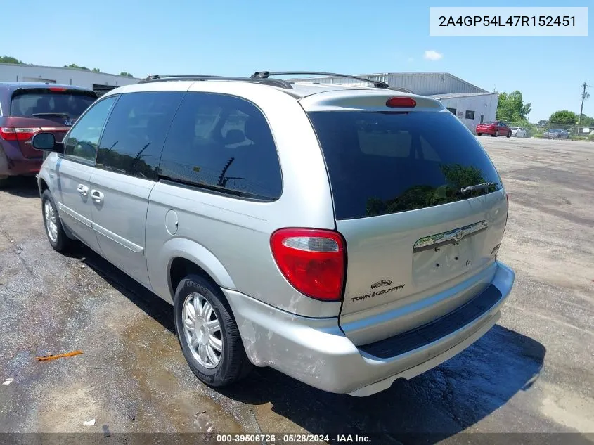 2007 Chrysler Town & Country Touring VIN: 2A4GP54L47R152451 Lot: 39506726