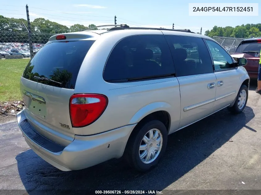 2007 Chrysler Town & Country Touring VIN: 2A4GP54L47R152451 Lot: 39506726