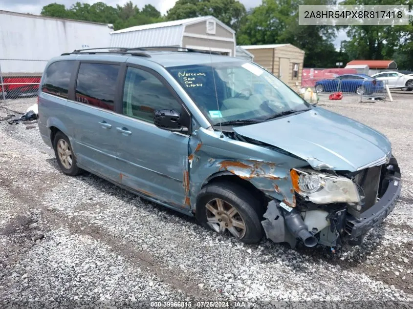 2A8HR54PX8R817418 2008 Chrysler Town & Country Touring