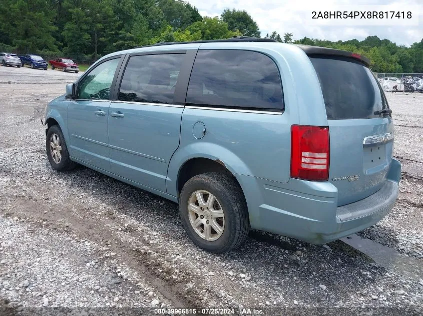 2A8HR54PX8R817418 2008 Chrysler Town & Country Touring