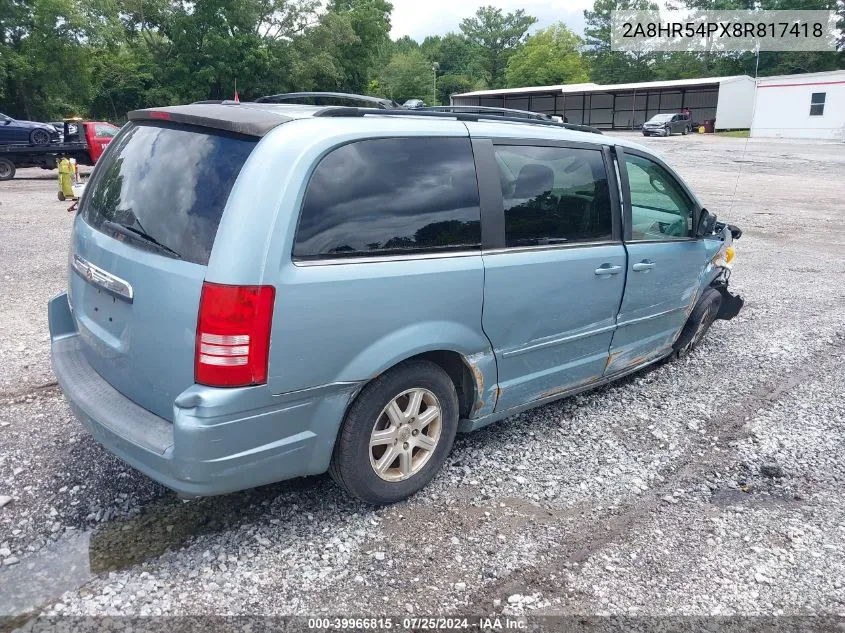 2A8HR54PX8R817418 2008 Chrysler Town & Country Touring