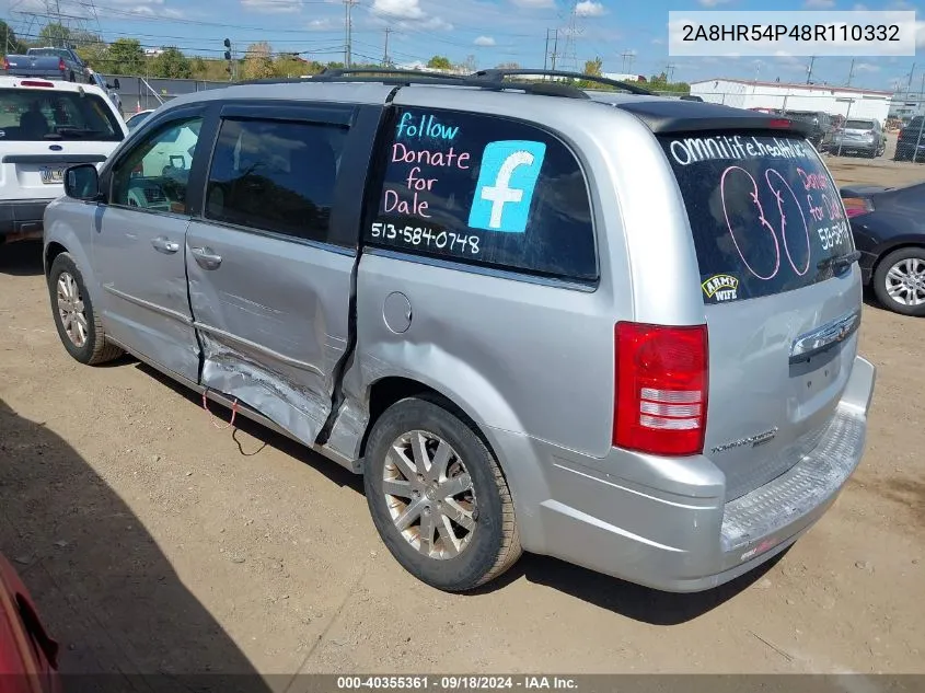 2008 Chrysler Town & Country Touring VIN: 2A8HR54P48R110332 Lot: 40355361