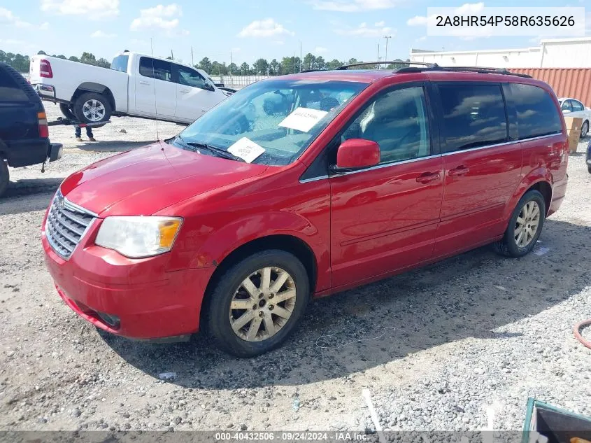 2008 Chrysler Town & Country Touring VIN: 2A8HR54P58R635626 Lot: 40432506