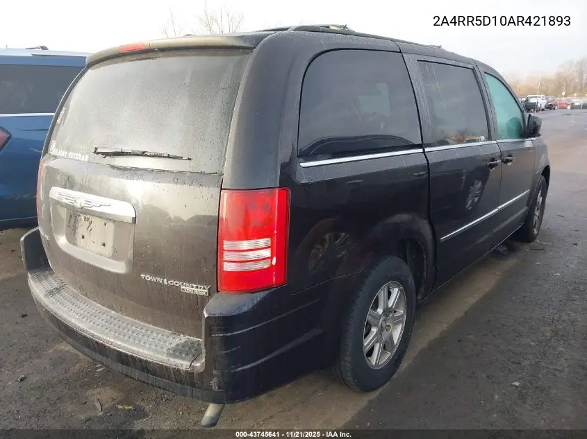2A4RR5D10AR421893 2010 Chrysler Town & Country Touring