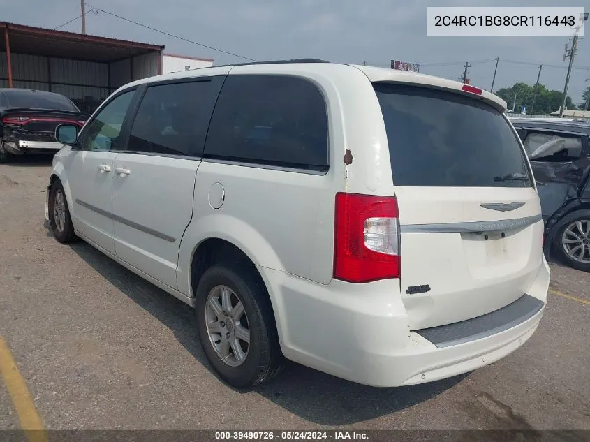 2012 Chrysler Town & Country Touring VIN: 2C4RC1BG8CR116443 Lot: 39490726