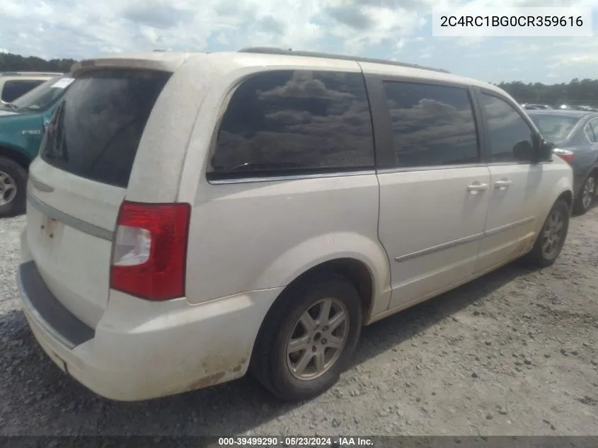 2C4RC1BG0CR359616 2012 Chrysler Town & Country Touring