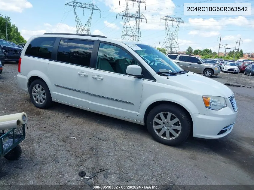 2012 Chrysler Town & Country Touring VIN: 2C4RC1BG6CR363542 Lot: 39510382