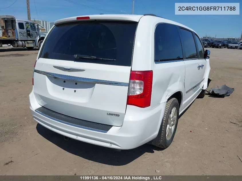 2015 Chrysler Town & Country Limited Platinum VIN: 2C4RC1GG8FR711788 Lot: 11991136