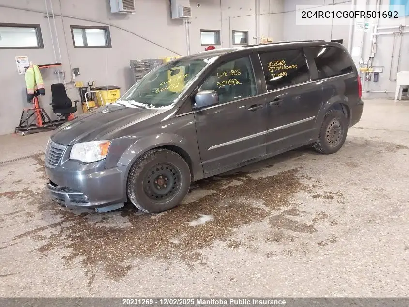 2C4RC1CG0FR501692 2015 Chrysler Town & Country Touring