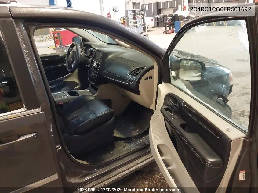 2C4RC1CG0FR501692 2015 Chrysler Town & Country Touring