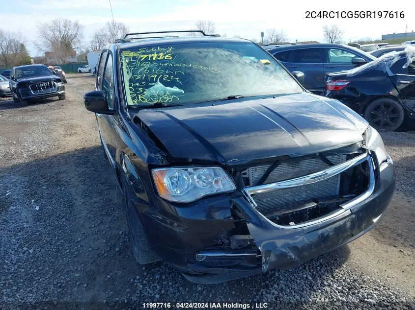 2C4RC1CG5GR197616 2016 Chrysler Town & Country Touring-L