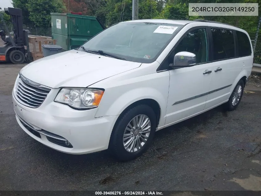 2C4RC1CG2GR149250 2016 Chrysler Town & Country Touring-L Anniversary Edition