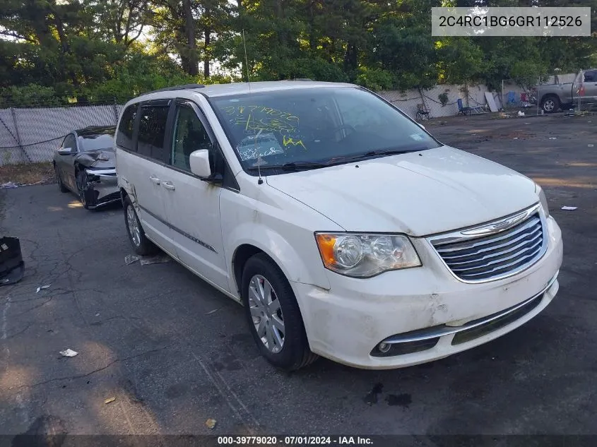 2C4RC1BG6GR112526 2016 Chrysler Town & Country Touring