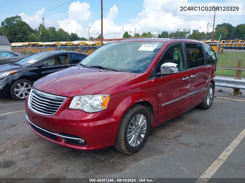 2016 Chrysler Town & Country Touring-L Anniversary Edition VIN: 2C4RC1CG2GR120329 Lot: 40381246