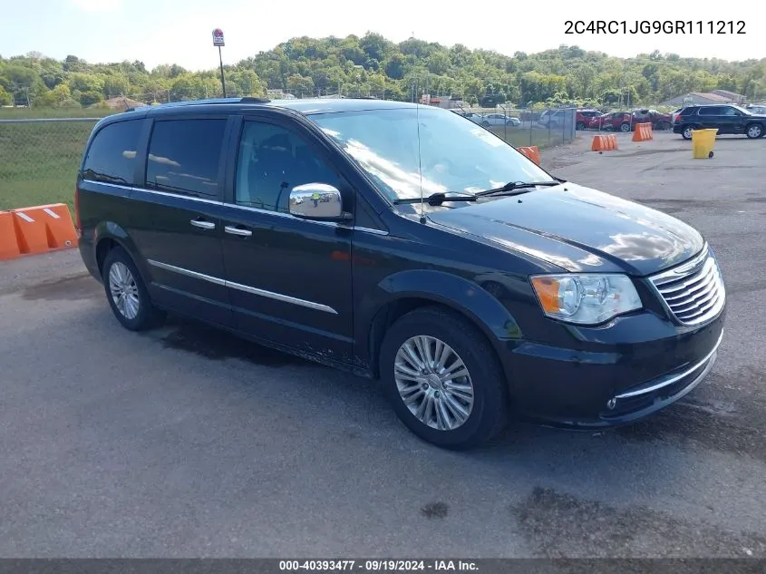 2016 Chrysler Town & Country Limited VIN: 2C4RC1JG9GR111212 Lot: 40393477