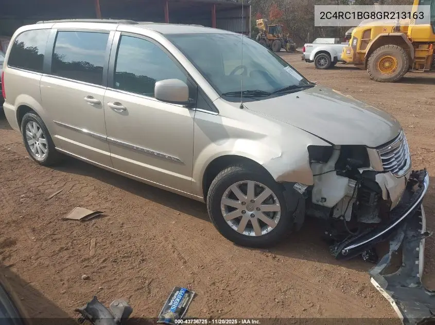 2C4RC1BG8GR213163 2016 Chrysler Town & Country Touring