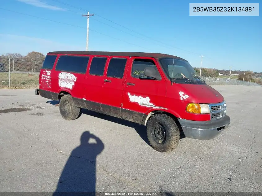 2B5WB35Z32K134881 2002 Dodge Ram Wagon 3500