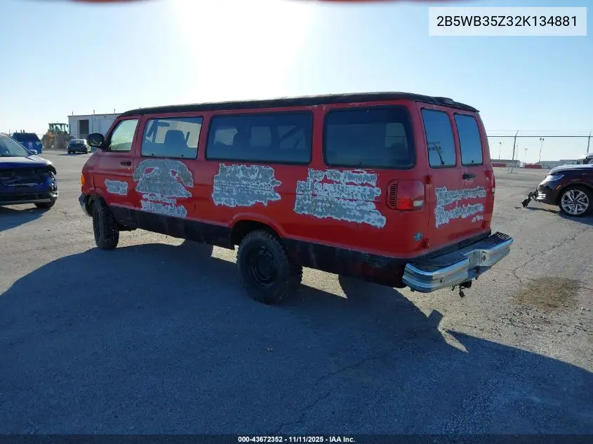 2B5WB35Z32K134881 2002 Dodge Ram Wagon 3500