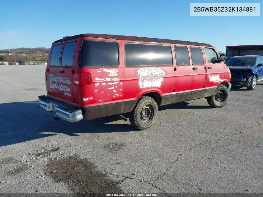 2B5WB35Z32K134881 2002 Dodge Ram Wagon 3500