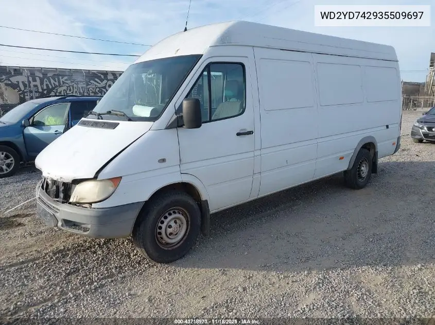WD2YD742935509697 2003 Dodge Sprinter Van 2500 Super High Ceiling