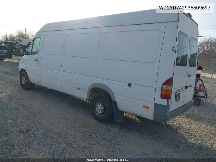 WD2YD742935509697 2003 Dodge Sprinter Van 2500 Super High Ceiling