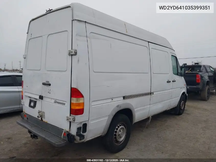 WD2YD641035399351 2003 Dodge Sprinter Van 2500 High Ceiling/Super High Ceiling