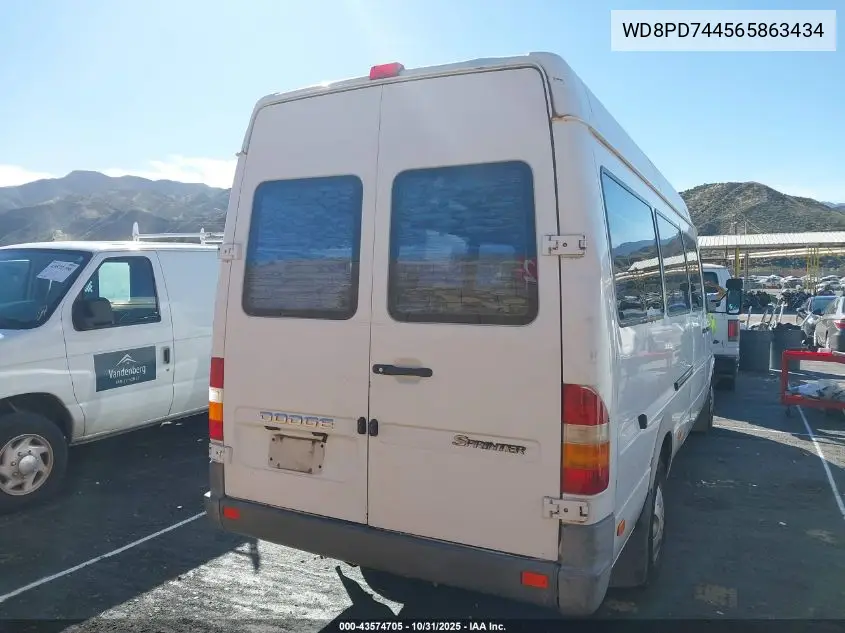 WD8PD744565863434 2006 Dodge Sprinter Wagon 2500 Shc