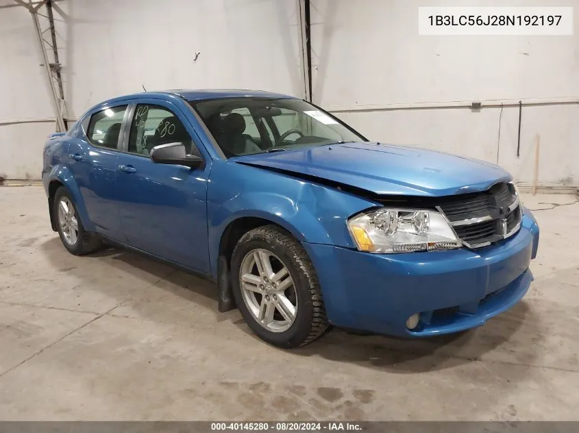 1B3LC56J28N192197 2008 Dodge Avenger Sxt