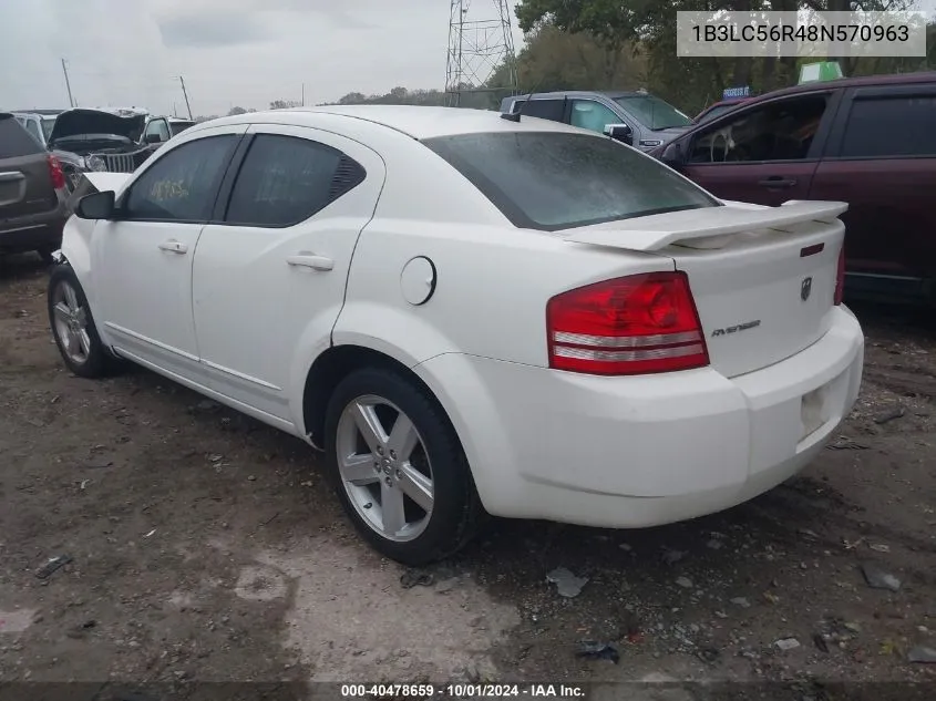 1B3LC56R48N570963 2008 Dodge Avenger Sxt