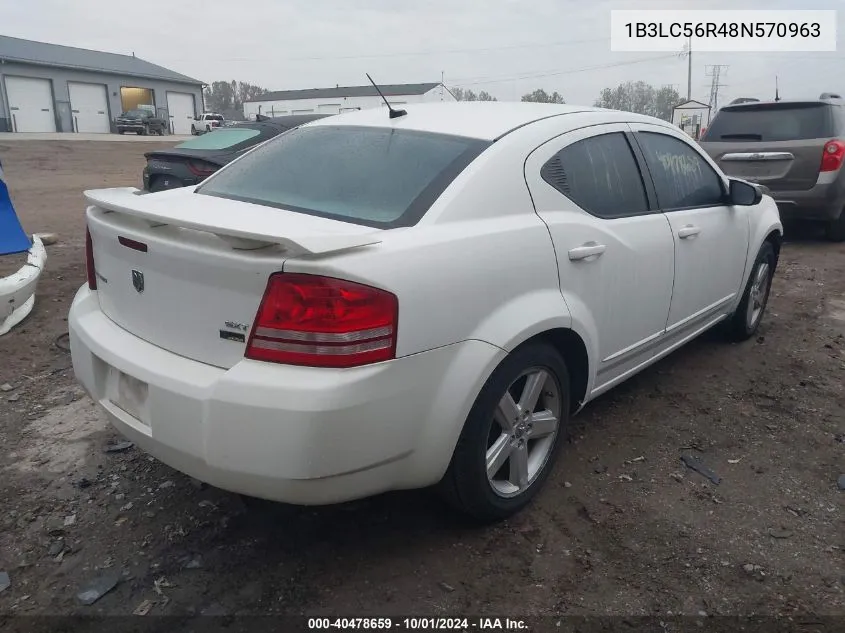 1B3LC56R48N570963 2008 Dodge Avenger Sxt