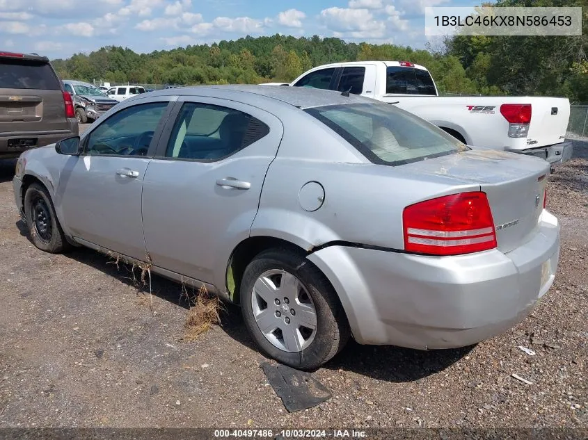 1B3LC46KX8N586453 2008 Dodge Avenger Se