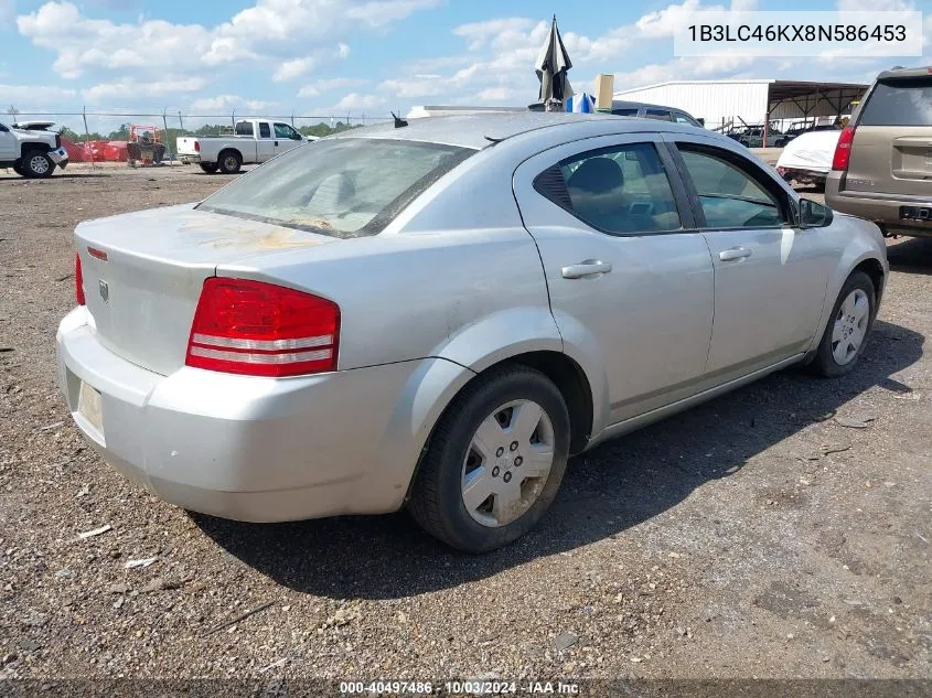 1B3LC46KX8N586453 2008 Dodge Avenger Se