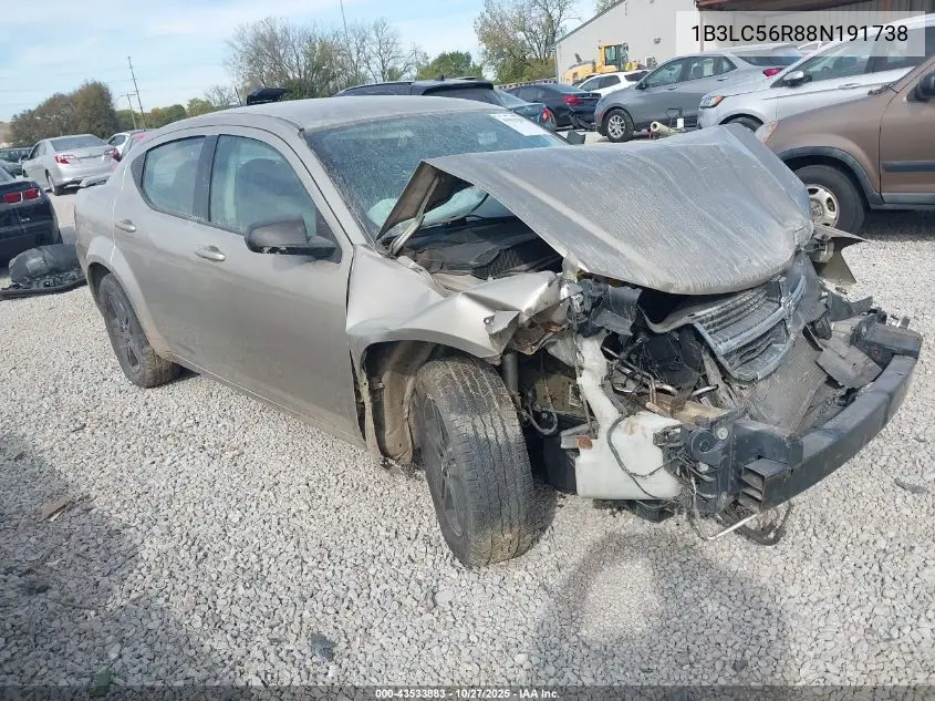 1B3LC56R88N191738 2008 Dodge Avenger Sxt